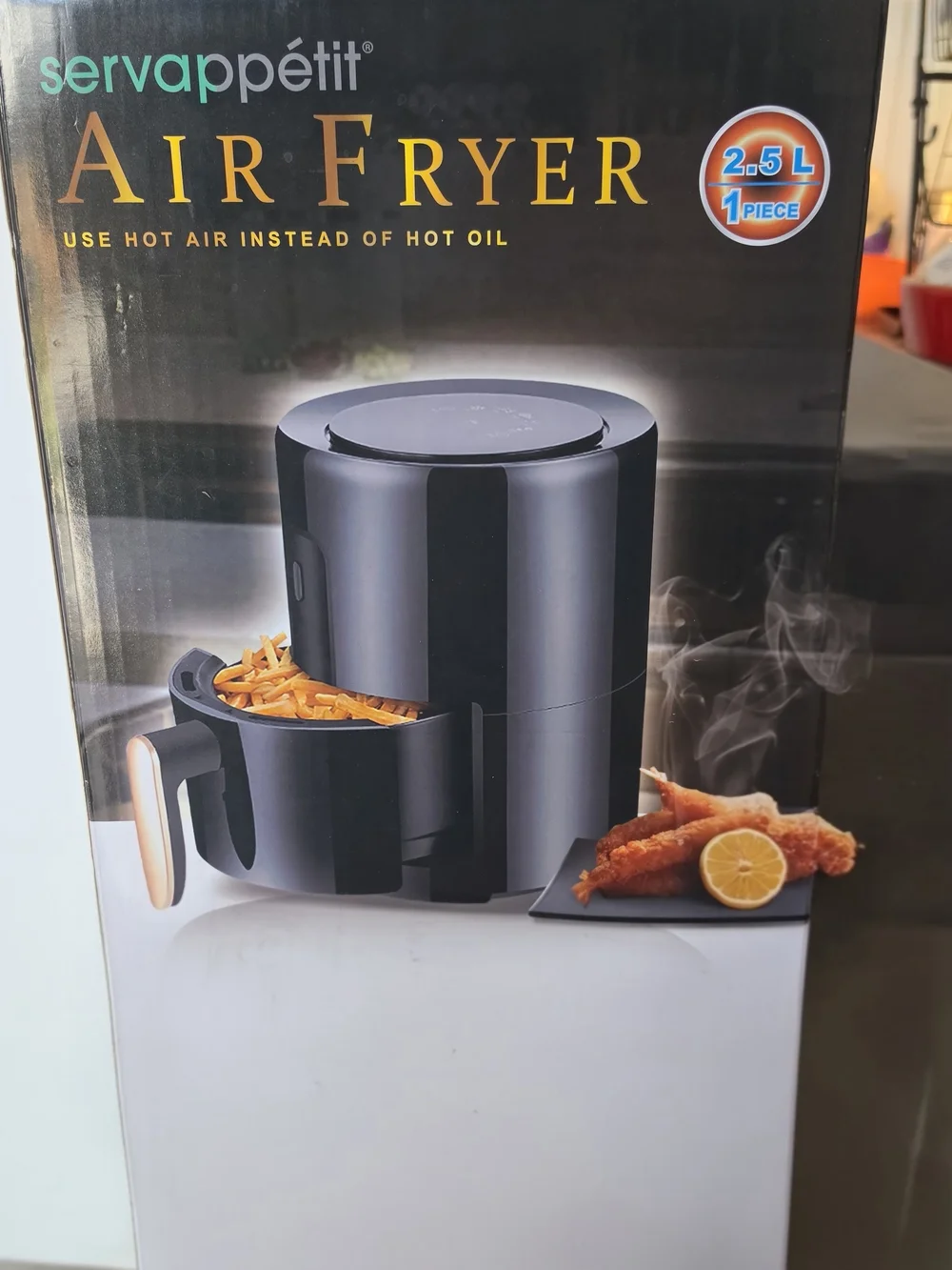 Black 2.5L Compact Air Fryer